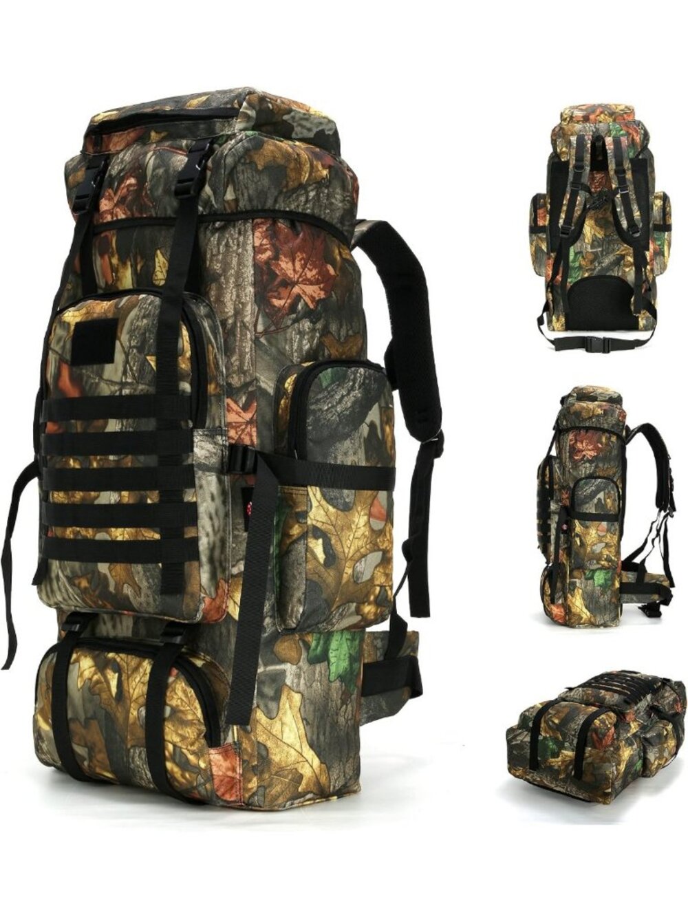 Large 70L Tactical Camping Backpack for Men & Women | Military Molle Rucksack